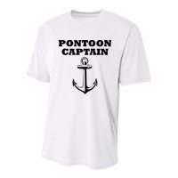 Pontoon Captain Funny Pontoon Youth Performance Sprint T-Shirt