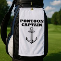 Pontoon Captain Funny Pontoon Golf Towel