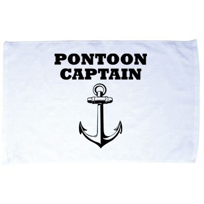 Pontoon Captain Funny Pontoon Microfiber Hand Towel