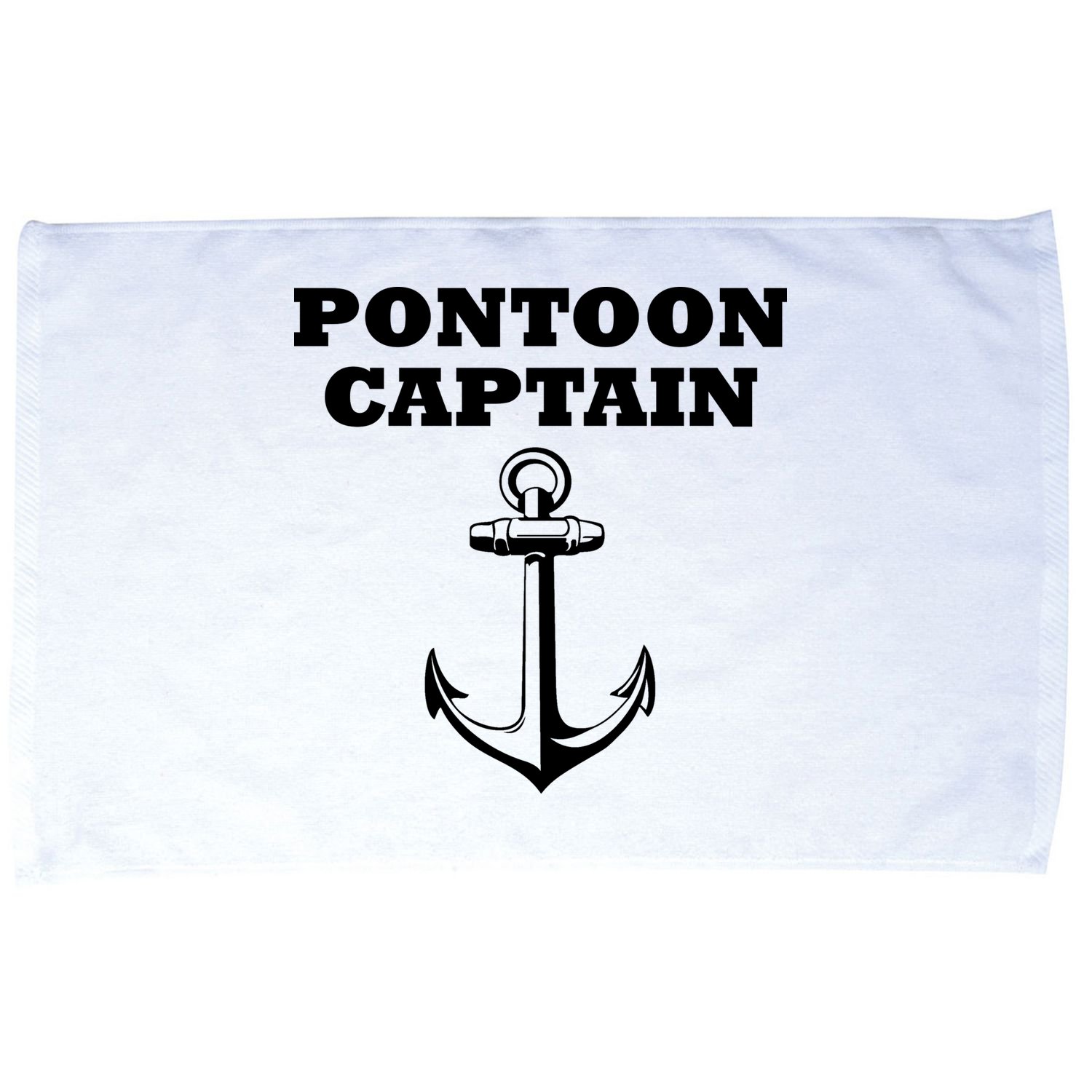 Pontoon Captain Funny Pontoon Microfiber Hand Towel
