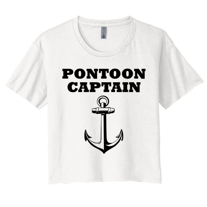Pontoon Captain Funny Pontoon Crop Top