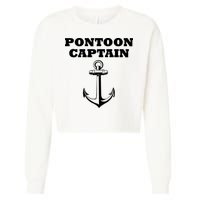 Pontoon Captain Funny Pontoon Cropped Pullover Crew