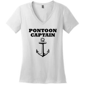 Pontoon Captain Funny Pontoon Women's V-Neck T-Shirt