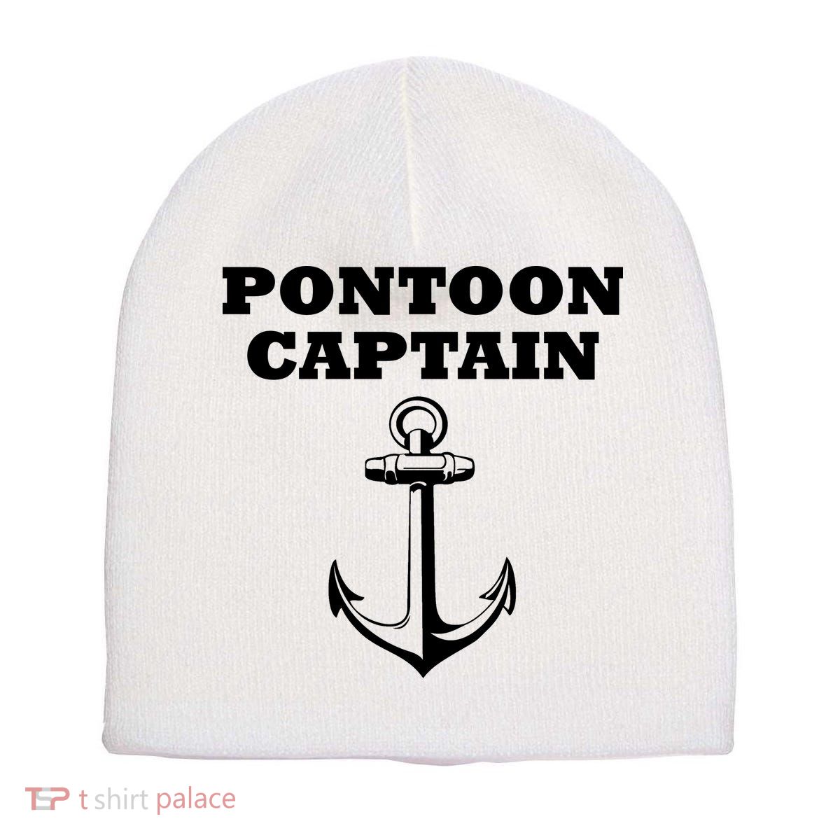 Pontoon Captain Funny Pontoon Short Acrylic Beanie