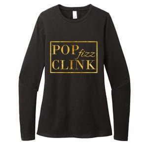 Pop Clink Fizz Happy New Year New Years Eve Funny Gift Womens CVC Long Sleeve Shirt