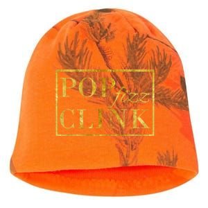 Pop Clink Fizz Happy New Year New Years Eve Funny Gift Kati - Camo Knit Beanie