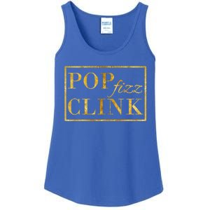 Pop Clink Fizz Happy New Year New Years Eve Funny Gift Ladies Essential Tank