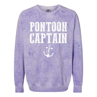 Pontoon Captain Funny Pontoon Colorblast Crewneck Sweatshirt