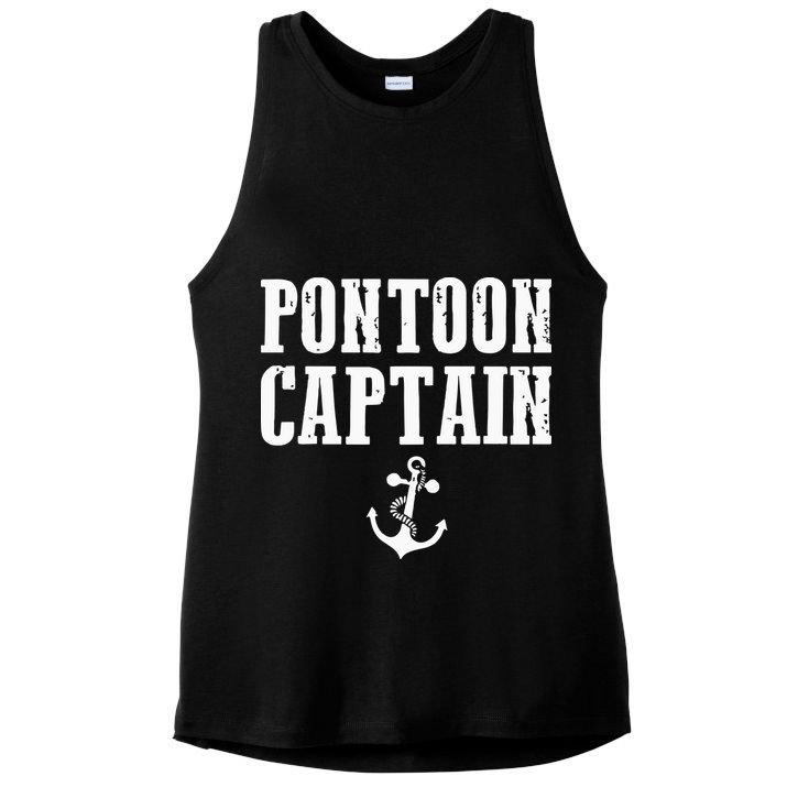Pontoon Captain Funny Pontoon Ladies PosiCharge Tri-Blend Wicking Tank