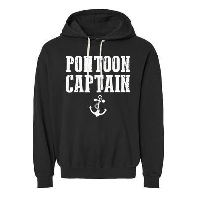 Pontoon Captain Funny Pontoon Garment-Dyed Fleece Hoodie