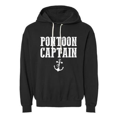 Pontoon Captain Funny Pontoon Garment-Dyed Fleece Hoodie