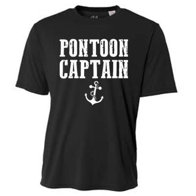 Pontoon Captain Funny Pontoon Cooling Performance Crew T-Shirt