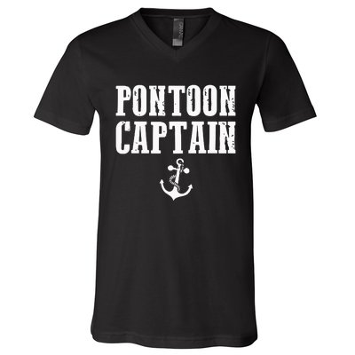 Pontoon Captain Funny Pontoon V-Neck T-Shirt