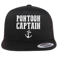 Pontoon Captain Funny Pontoon Flat Bill Trucker Hat