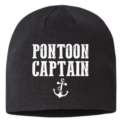 Pontoon Captain Funny Pontoon Sustainable Beanie