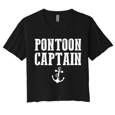 Pontoon Captain Funny Pontoon Crop Top