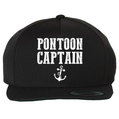 Pontoon Captain Funny Pontoon Wool Snapback Cap