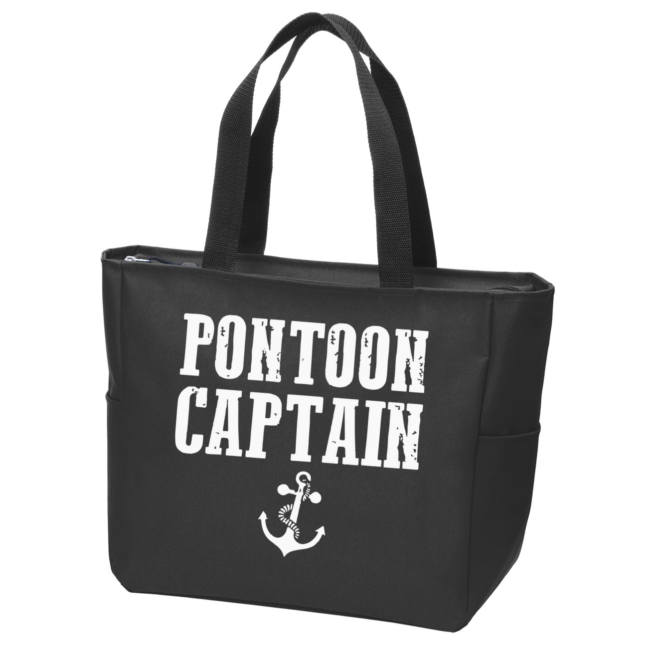 Pontoon Captain Funny Pontoon Zip Tote Bag