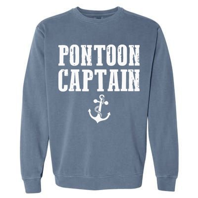 Pontoon Captain Funny Pontoon Garment-Dyed Sweatshirt