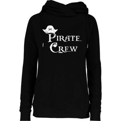 Pirate Crew Funny Halloween Costume Womens Funnel Neck Pullover Hood