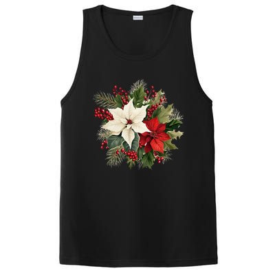 Poinsettia Christmas Flower PosiCharge Competitor Tank