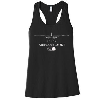 Pilot C172 Flying Gift Airplane Mode Women's Racerback Tank