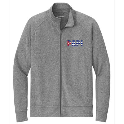 Papi Cuban Flag Cuba Proud FatherS Day Stretch Full-Zip Cadet Jacket