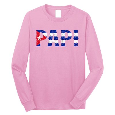 Papi Cuban Flag Cuba Proud FatherS Day Long Sleeve Shirt