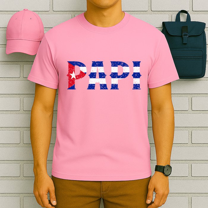 Papi Cuban Flag Cuba Proud FatherS Day T-Shirt
