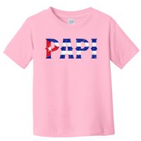 Papi Cuban Flag Cuba Proud FatherS Day Toddler T-Shirt