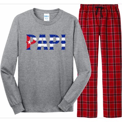 Papi Cuban Flag Cuba Proud FatherS Day Long Sleeve Pajama Set