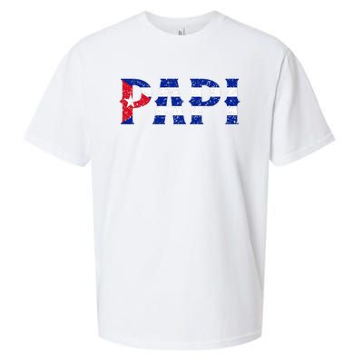 Papi Cuban Flag Cuba Proud FatherS Day Sueded Cloud Jersey T-Shirt