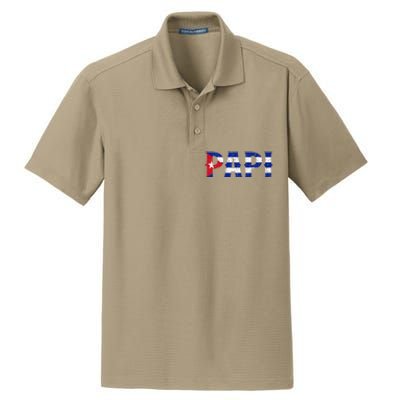 Papi Cuban Flag Cuba Proud FatherS Day Dry Zone Grid Polo