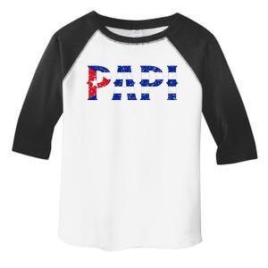 Papi Cuban Flag Cuba Proud FatherS Day Toddler Fine Jersey T-Shirt