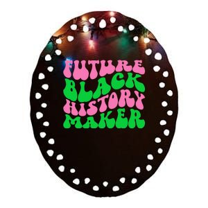 Pretty cute future black history maker aka funny tee Ceramic Oval Ornament