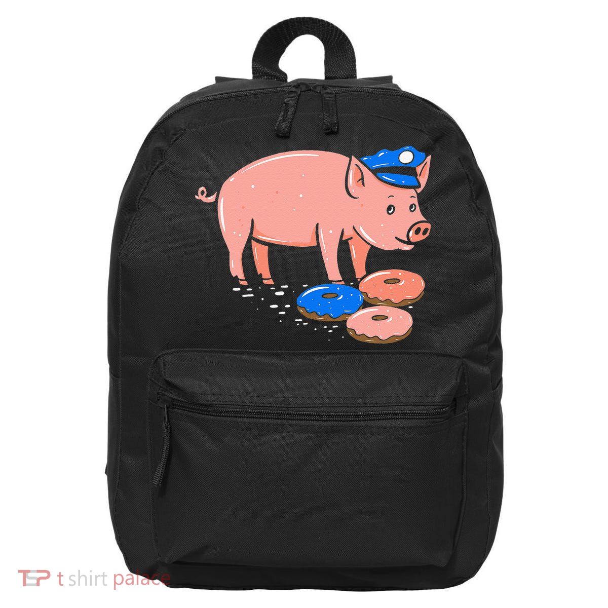 Pig Cop Funny Police Officer Doughnut Gift 16 in Basic Backpack