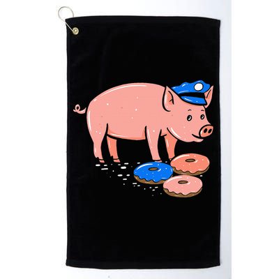 Pig Cop Funny Police Officer Doughnut Gift Golf Towel