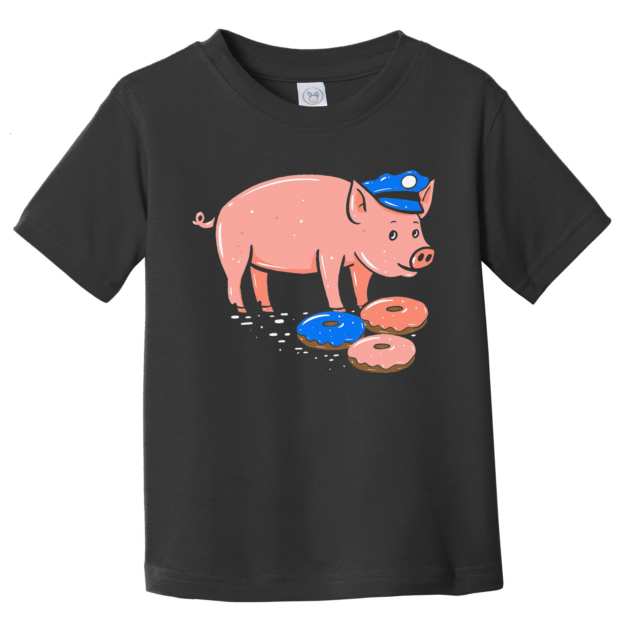Pig Cop Funny Police Officer Doughnut Gift Toddler T-Shirt
