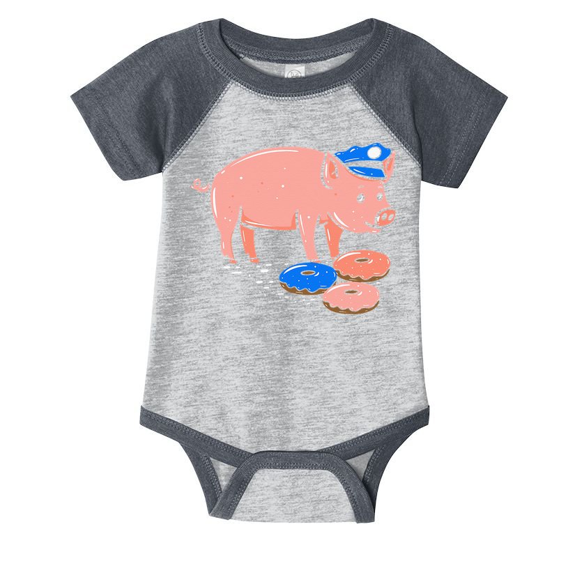 Pig Cop Funny Police Officer Doughnut Gift Infant Baby Jersey Bodysuit