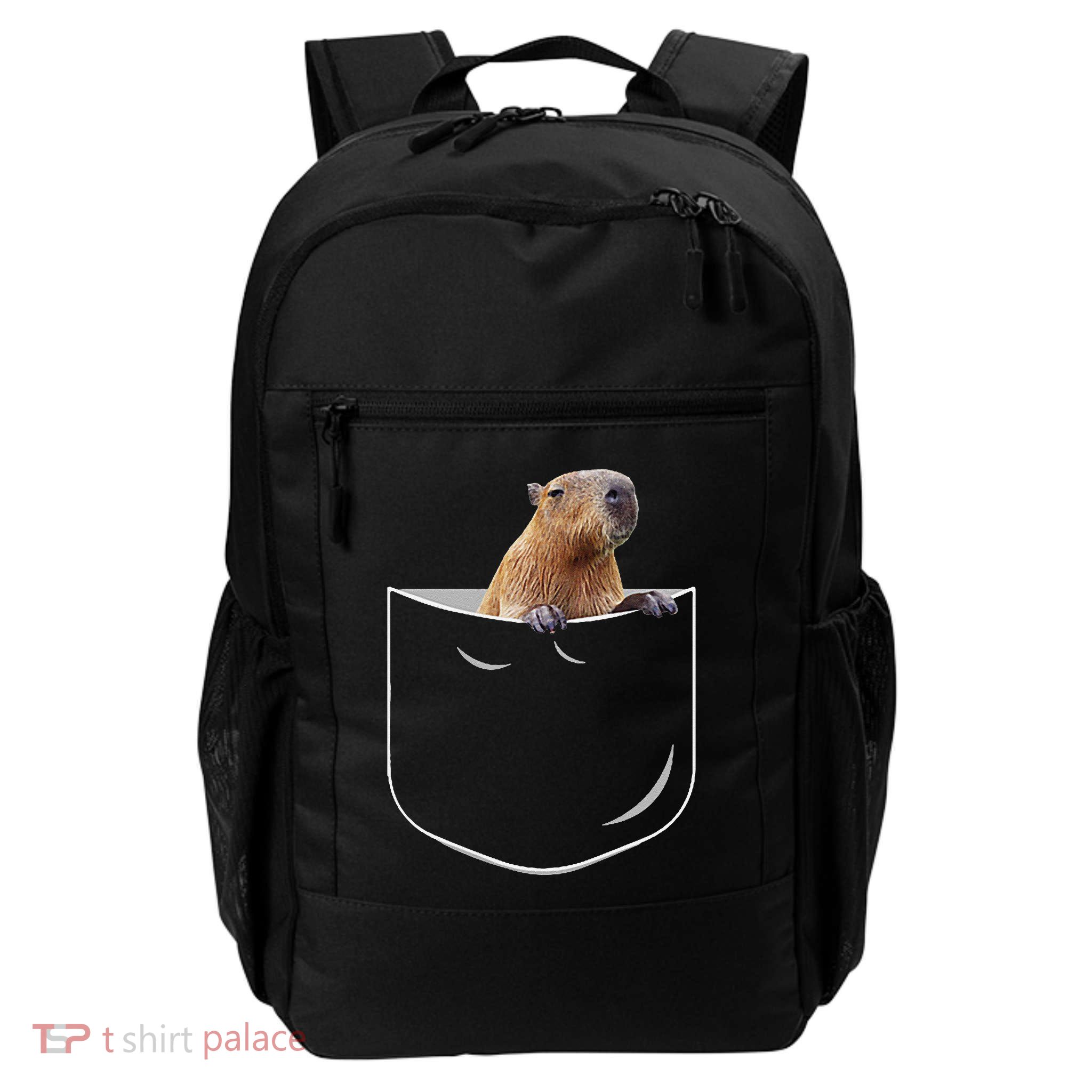 Pocket Capybara Funny Capybara In Pocket Gift Daily Commute Backpack