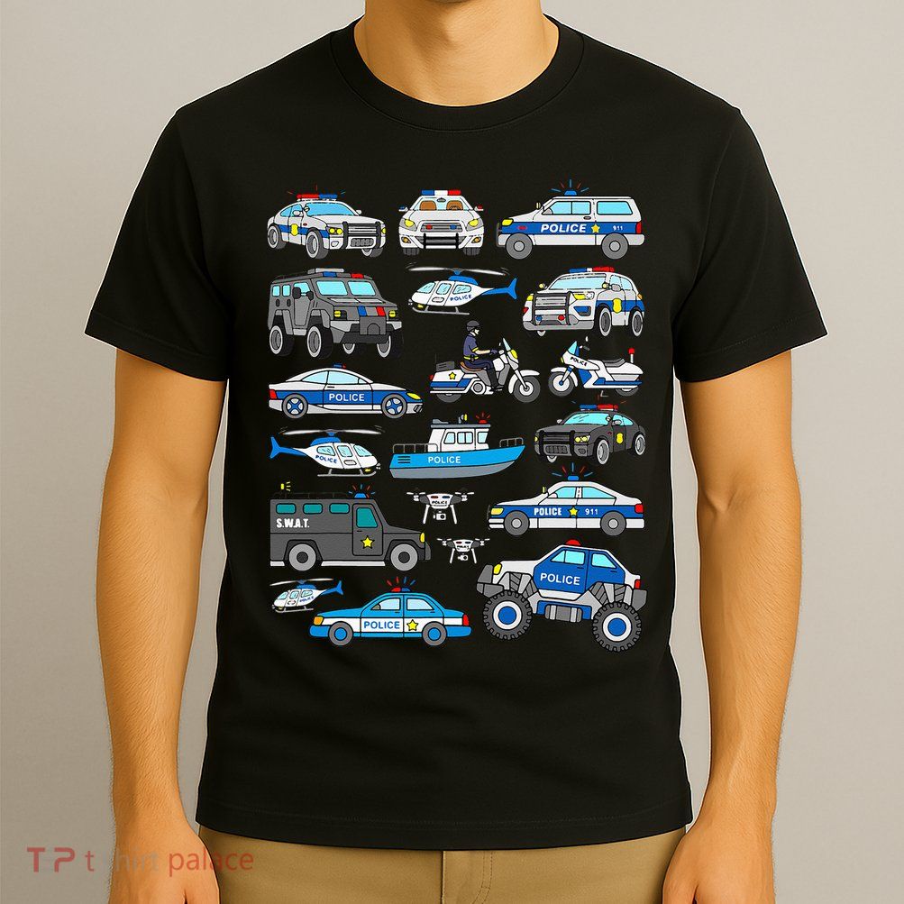 Police Car For Cop Vehicles SWAT Truck T-Shirt
