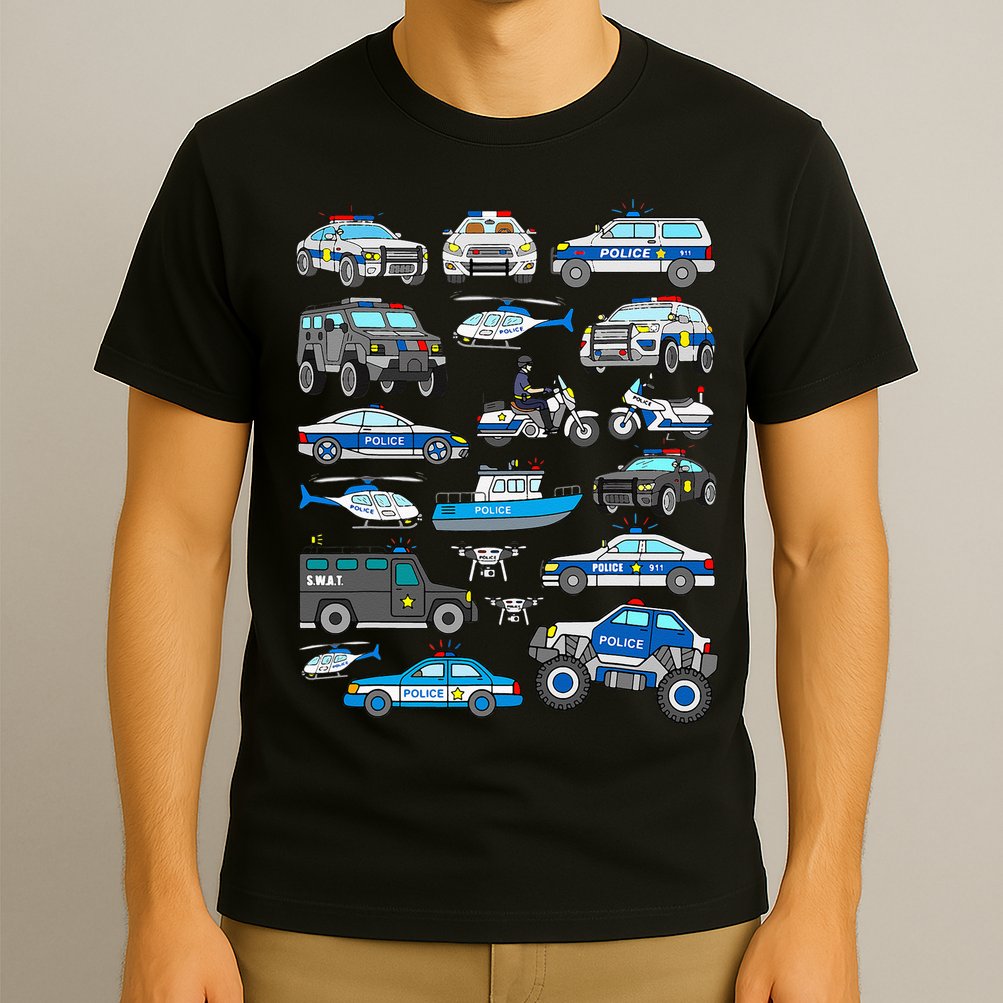 Police Car For Cop Vehicles SWAT Truck T-Shirt