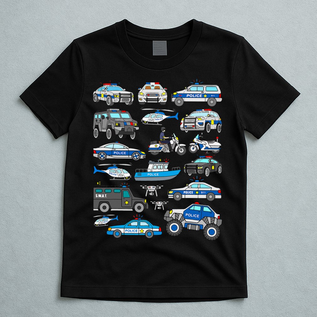Police Car For Cop Vehicles SWAT Truck T-Shirt