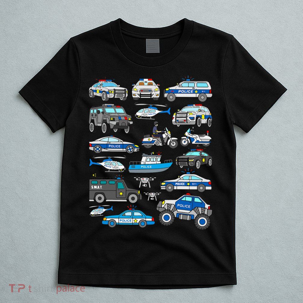 Police Car For Cop Vehicles SWAT Truck T-Shirt