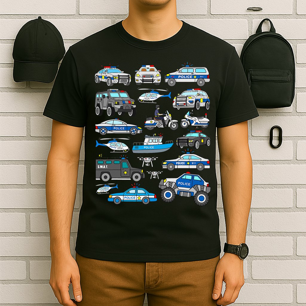 Police Car For Cop Vehicles SWAT Truck T-Shirt