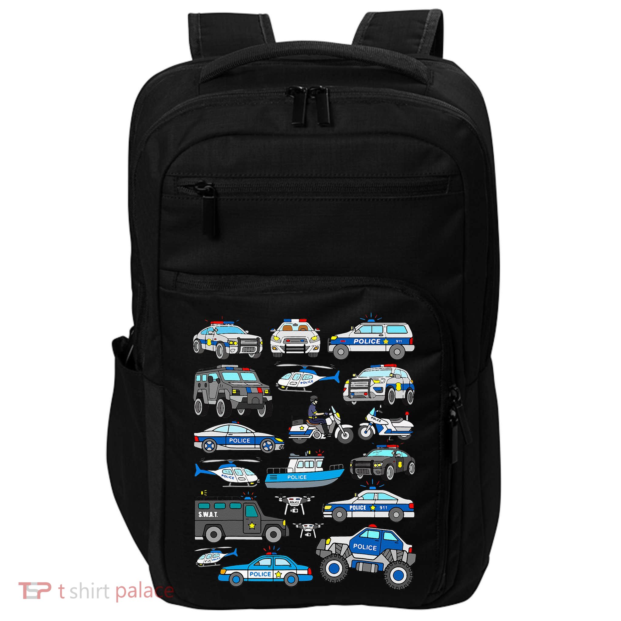 Police Car For Cop Vehicles SWAT Truck Impact Tech Backpack