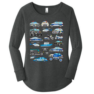 Police Car For Cop Vehicles SWAT Truck Women's Perfect Tri Tunic Long Sleeve Shirt