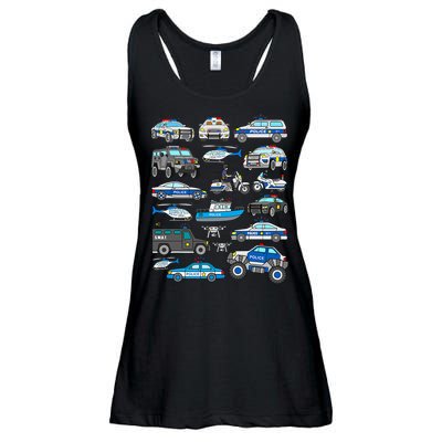 Police Car For Cop Vehicles SWAT Truck Ladies Essential Flowy Tank