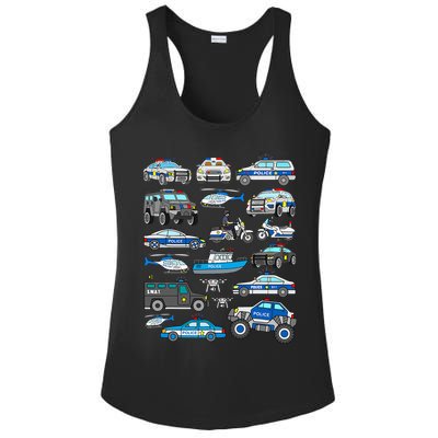 Police Car For Cop Vehicles SWAT Truck Ladies PosiCharge Competitor Racerback Tank