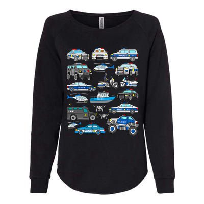 Police Car For Cop Vehicles SWAT Truck Womens California Wash Sweatshirt